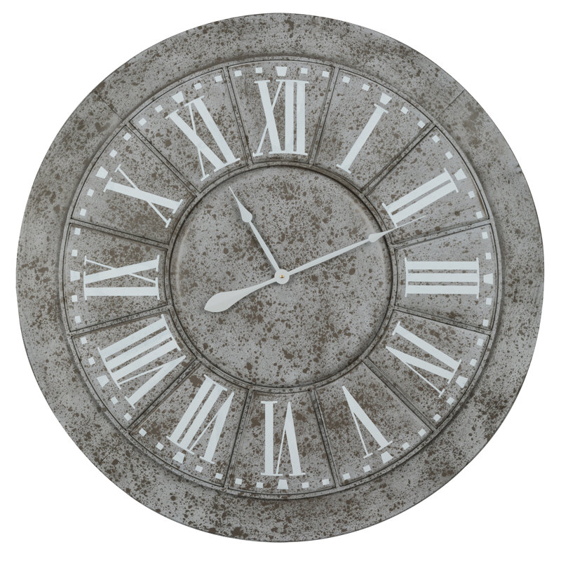 Oversized 39.5" Galvanized Wall Clock & Reviews AllModern